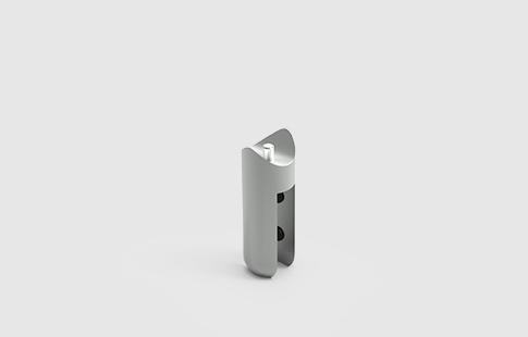 AFCAMÕES APC-7302, Suporte de tubo / varão a vidro fixo laminado. Para tubo de ø25 mm.