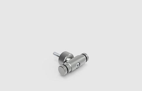 AFCAMÕES APC-7403, União tubular em Inox para fixação à parede, utilizada em varão de ø25 mm.