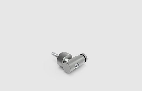 AFCAMÕES APC-7404, União terminal tubular em Inox para fixação à parede, utilizada em varão de ø25 mm.