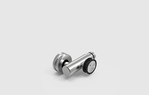 AFCAMÕES APC-7502, União terminal tubular para vidro fixo, com roda para guiar cabo de aço, para tubo / varão de ø25 mm.