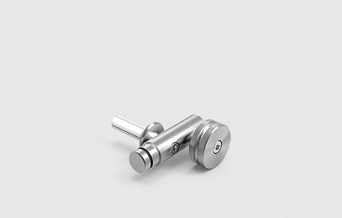 AFCAMÕES APC-7511, União terminal tubular para fixação à parede, com roda para guiar cabo de aço, para tubo / varão de ø25 mm.