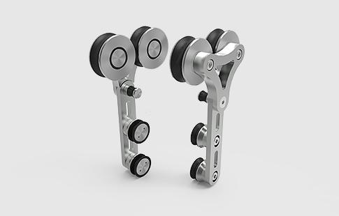 AFCAMÕES APC-7601, Roldana dupla de ø60 mm com fixação vertical, para varão de ø25 mm. 