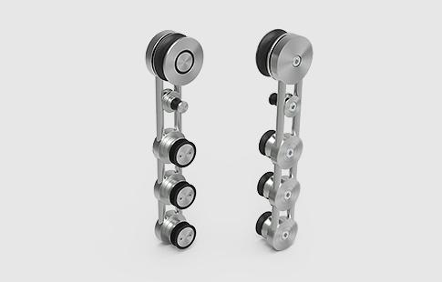 AFCAMÕES APC-7701, Roldana ø60 mm com fixação vertical para varão ø25 mm.