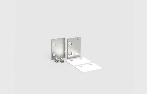 AFCAMÕES ABA-1034, Placa de montagem curtas para testas de aço, para portas de vidro de uma ou duas folhas.