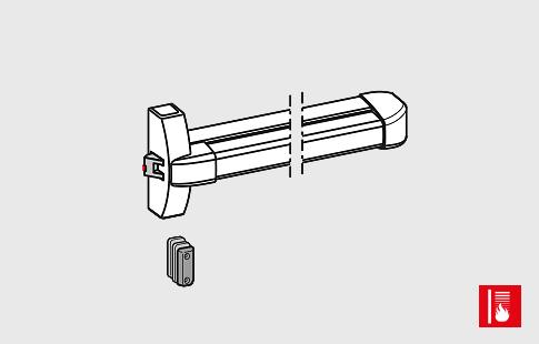 AFCAMÕES ABA-1044, Acessório com 1 ponto de fecho, modular, para portas corta fogo com larguras até 1000 mm.