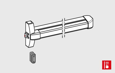 AFCAMÕES ABA-1045, Acessório com 1 ponto de fecho, modular, para portas corta fogo com larguras até 1300 mm.