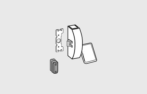 AFCAMÕES ABA-1046, Acessórios Exit Pad com 1 ponto de fecho, modular, para portas standard. Sem trinco de segurança anti golpe.