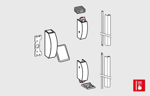 AFCAMÕES ABA-1049, Acessórios BAP-6200 (Exit-Pad), com 2 pontos de fecho, para portas corta fogo com altura até 2270 mm.