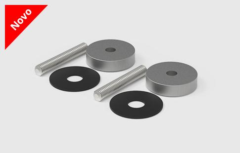 AFCAMÕES ACS-1028V Acessório para meio puxador tubo redondo em porta de vidro 