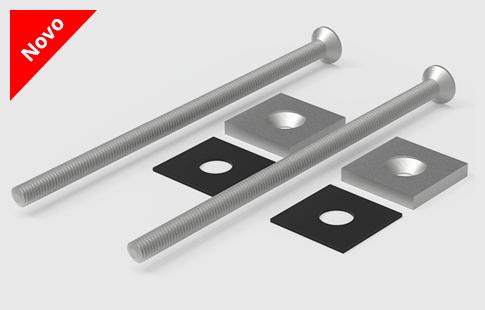 AFCAMÕES ACS-1029MH Acessório para meio puxador H tubo quadrado em porta de madeira / metal