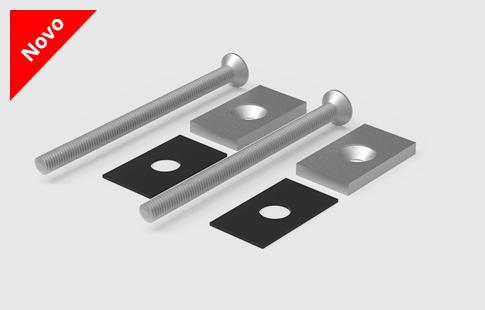 AFCAMÕES ACS-1030M Acessório para meio puxador tubo retangular em porta de madeira / metal