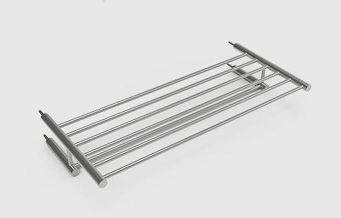 AFCAMÕES AWC-1101, toalheiro com prateleira em aço inox
