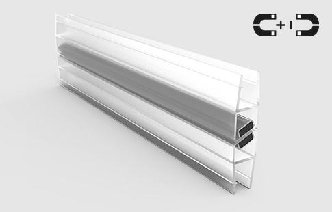 AFCAMÕES CVD-1070, calha de vedação em PVC, magnética, para vidro