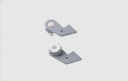 AFCAMÕES AML-1021, Braço superior de porta batente (DORMA 7431K), para portas de aço de ação simples, montado por soldadura. Com pino excêntrico. Permite ajuste depois de pendurar a porta.
