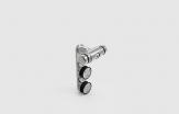 AFCAMÕES APC-9226, União tubular vertical para vidro fixo, para tubo de ø20 mm. Utilizado quando o vidro fixo é da mesma altura da porta.