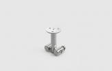 AFCAMÕES APC-9272, União terminal tubular dupla para fixação ao teto. Para tubo de ø20 mm.